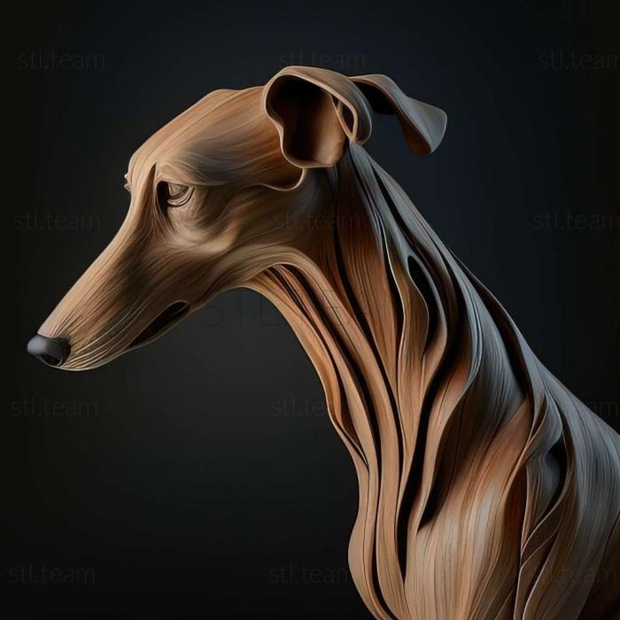 3D model Spanish Galgo dog (STL)